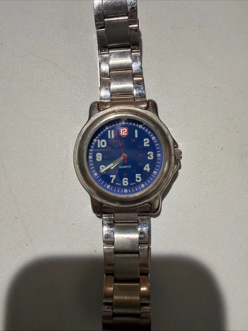 Blue Dial Stainless Steel Quartz Watch